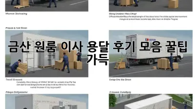 금산 원룸 이사, 용달 후기 모음: 꿀팁 가득!